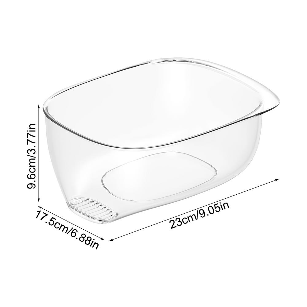 

Fruit Drainer Multifunction Clear Food Washing Basket Colander Pasta Strainer Fruit Vegetable Bowl Drainer Cool Kitchen Gadgets