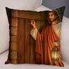 Vintage Jesus Christ Cushion Cover for Sofa Home Decor Colorful Cartoon Christ Savior Pillow Case Soft Plush Pillowcase xcm