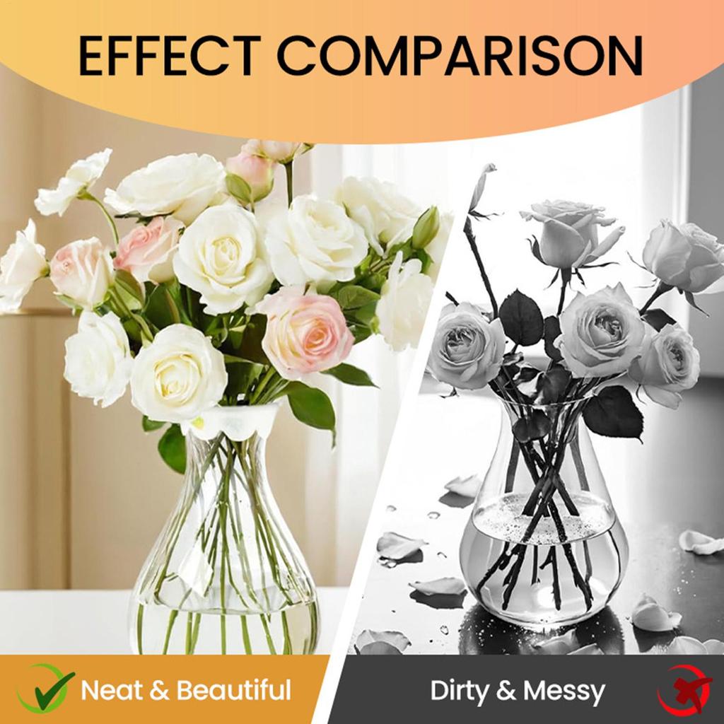 Silicone Spiral Flower Stem Holder, Reusable Floral Arranging Grid for Vase, DIY Bouquet Twister Tool for Wedding Party Home
