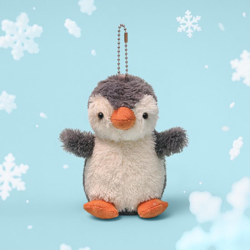 Adorable Penguin Frog Plush Keychain for Bags & Keys