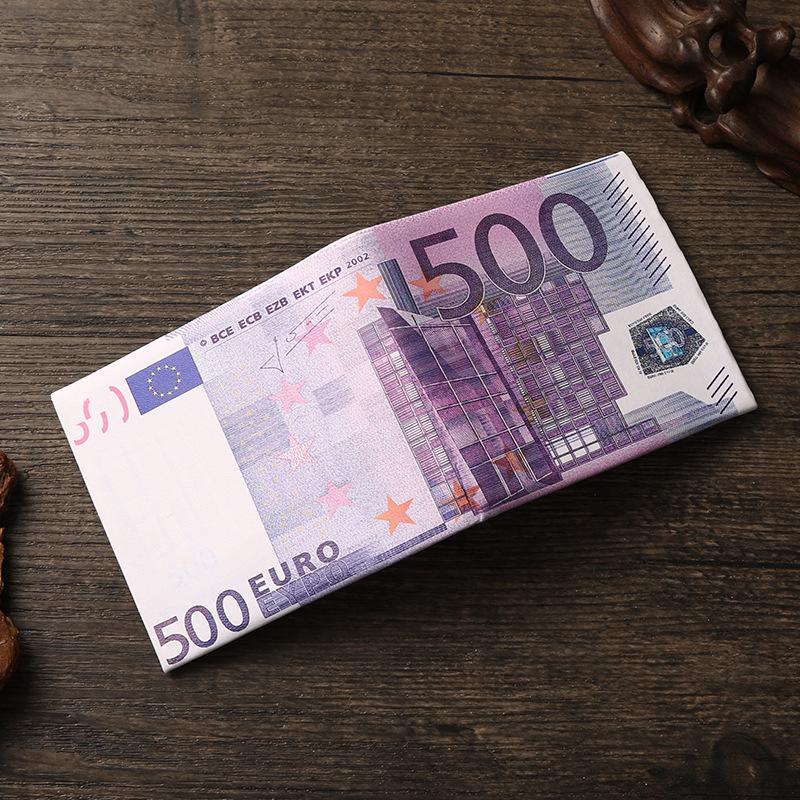 Unisexová krátká peněženka s kreativními vzory měn z různých zemí