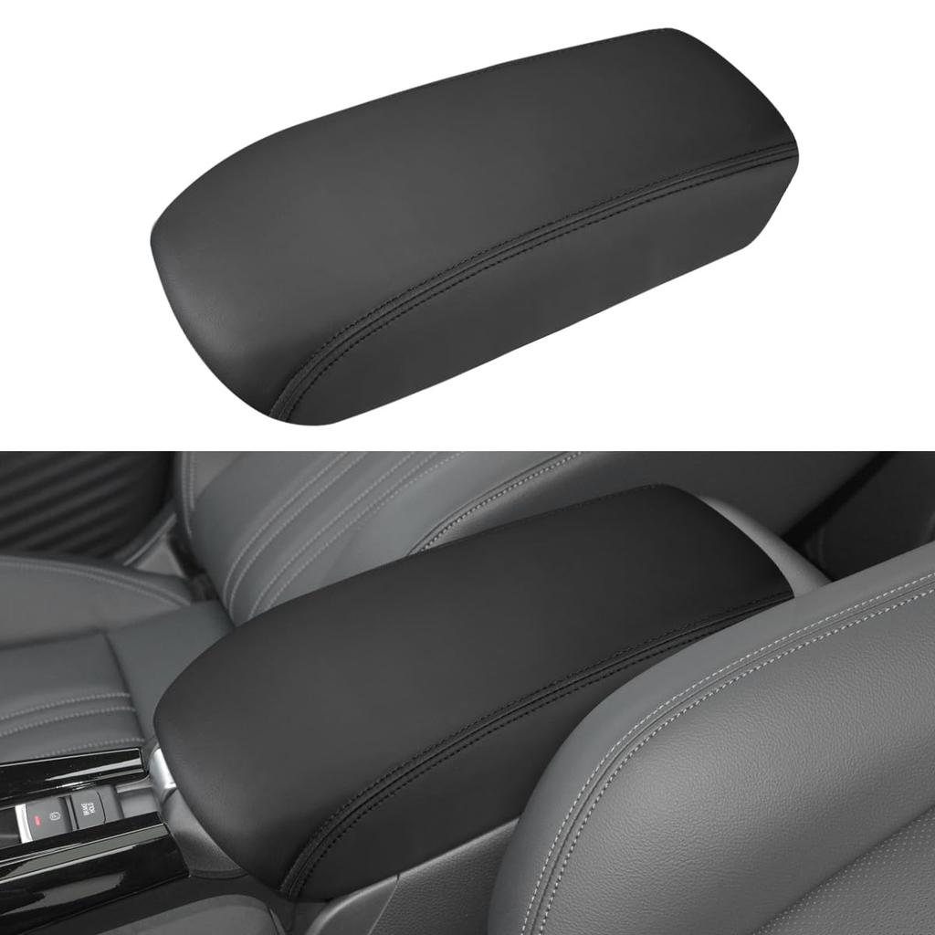 For Honda HRV 2023 2024 2025 2026 Car Center Console Armrest Box Cover Black Leather Stitching Interior Accessories High Quality