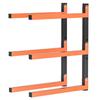 Orange Heavy-Duty Wall-Mounted Wood Firewood Storage Rack for Indoor/Outdoor Use