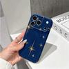 Midnight Gold Starburst Star Pattern Protective Shockproof Film Aesthetic Bumper Phone Case Cover For iPhone 14 15 16 17 Pro Max Plus