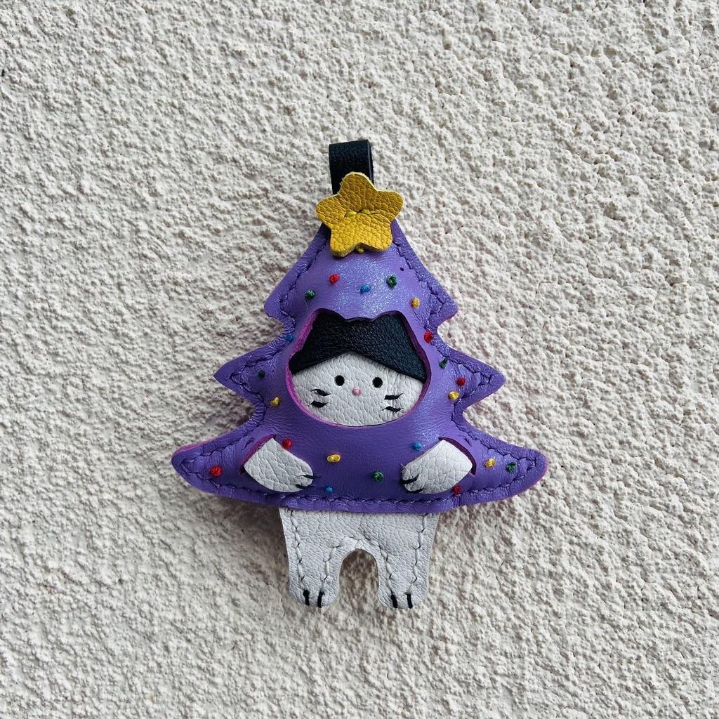 Unique Sheepskin Handmade Ragdoll Cat Lucky Cat Car Key Bag Pendant Handbag Crossbody Bag Pendant Girl Birthday Gift Lovely
