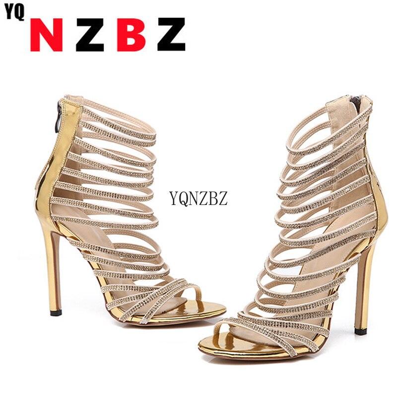 gold gladiator heels