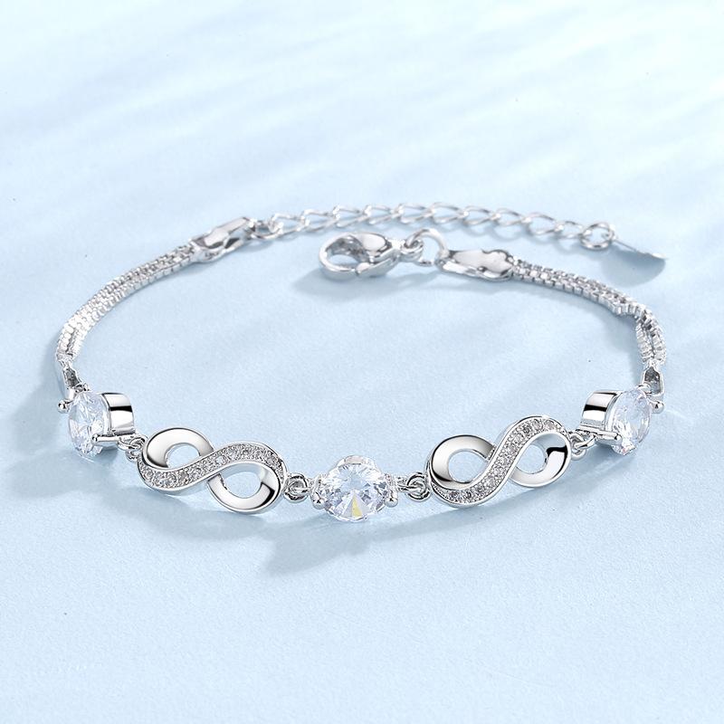 New 925 Sterling Silver Bracelet AAA Zircon High Quality Romance Bracelet Chain For Women Engagement Party Wedding Jewelry Gift