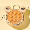 Mini Push Bubble Game Console Stress Relief Bubble Popping Game Machine Keychain Silicone Bubble Squeeze Sensory Fidget Toy