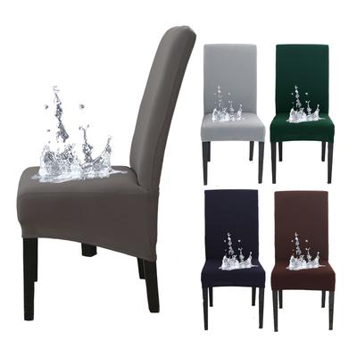 Waterproof High Back XL/M Size Solid Chair Cover Stretch Dress for Chair Covers for Dining Room Wedding Banquet Home Decor Case