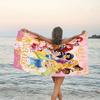 1pc Princess1 Beach Towel with Custom Name, Beach/Swimming/Bath/Picnic/Camping Towel, Suitable for Seaside Beaches