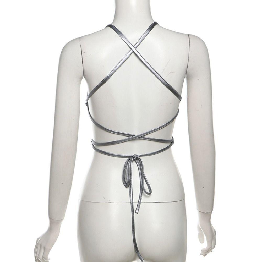 Sleeveless Y2K Slim Crop Tops Slim fit Neck Halter Top Fashion Punk Butterfly Vest  Streetwear