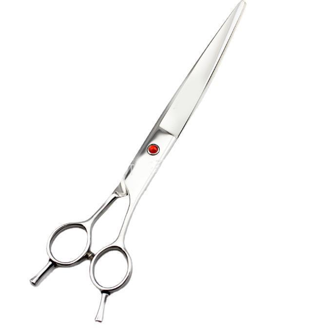 8-Inch Double-Tailed Hand-Shaped Pet Grooming Straight Shears Sapphire Hand-shaped