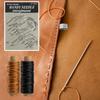 2 Rolls Waxed Leather Thread - w/ 7 Saddle Needles for Sewing & Bookbinding