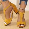 2025 New Simple and Fashionable Back Zipper Fishmouth Shoes Women's Summer Side Stiletto Roman Sandals Designer Sandals