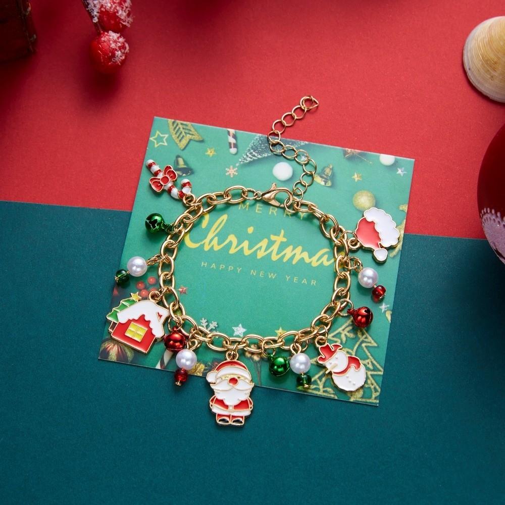 Charming Style Xmas Elk Wristband Vibrant Colors Snowflake Pendant Bangles Boutique Stores