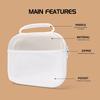 3pcs/set PVC Zipper Mesh Hard Shell Storage Bag Large Capacity Travel Toiletry Organizer Outdoor Cosmetic Toiletry Bag