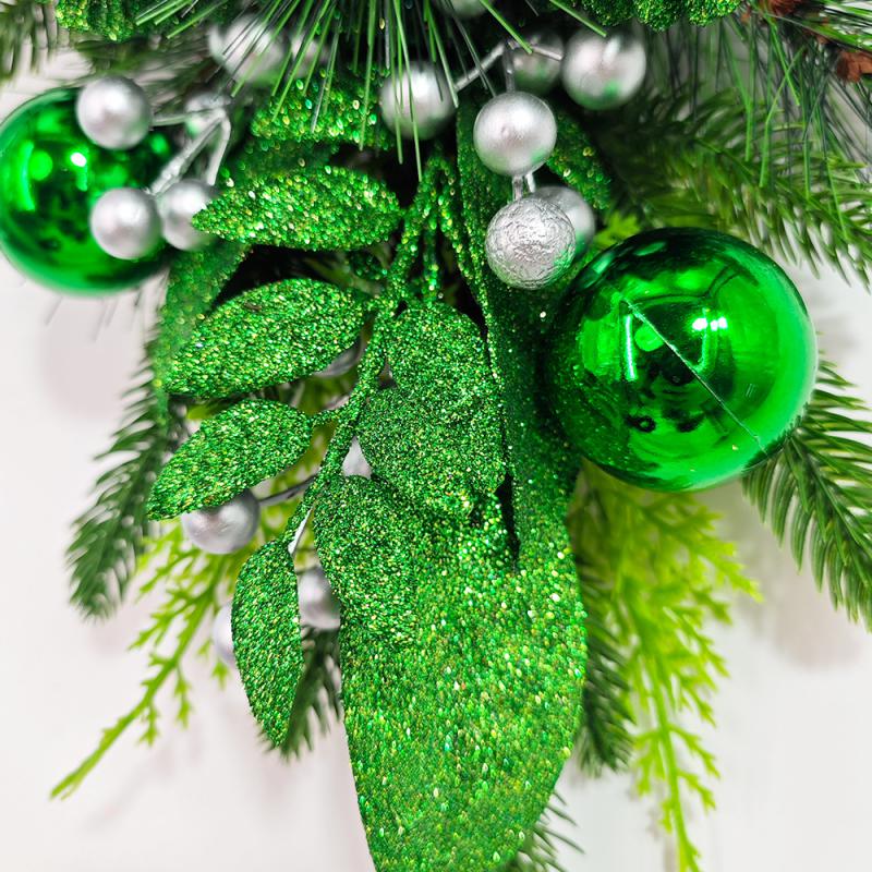 Simulierter Girlande Hohe Qualität Grün Treppengirlande Weihnachtskranz Langlebig Und Langlebig Kunststoff Weihnachtsszenen-Dekoration