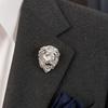 Brooch Pin, Versatile Animal-Shaped Brooch with Electroplated Surface, Lion Design Lapel Pin for Business Daily Wear