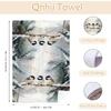 Winter Chickadee Bird Kitchen Towels, Bird Lovers Gifts for Women Men, Rustic Cottagecore Birds Decorative Hand Towels for Bathroom, Winter Kitchen