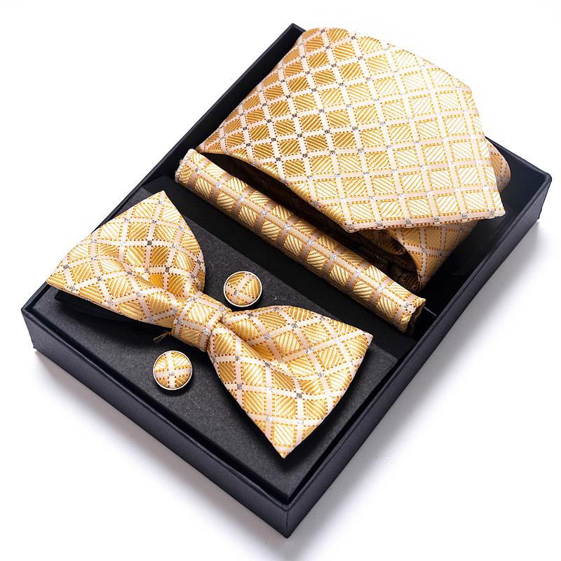 Men'S Tie Bow Tie Set Gift Box 6-Piece Set Tie Business Dress Tie Guangzhou