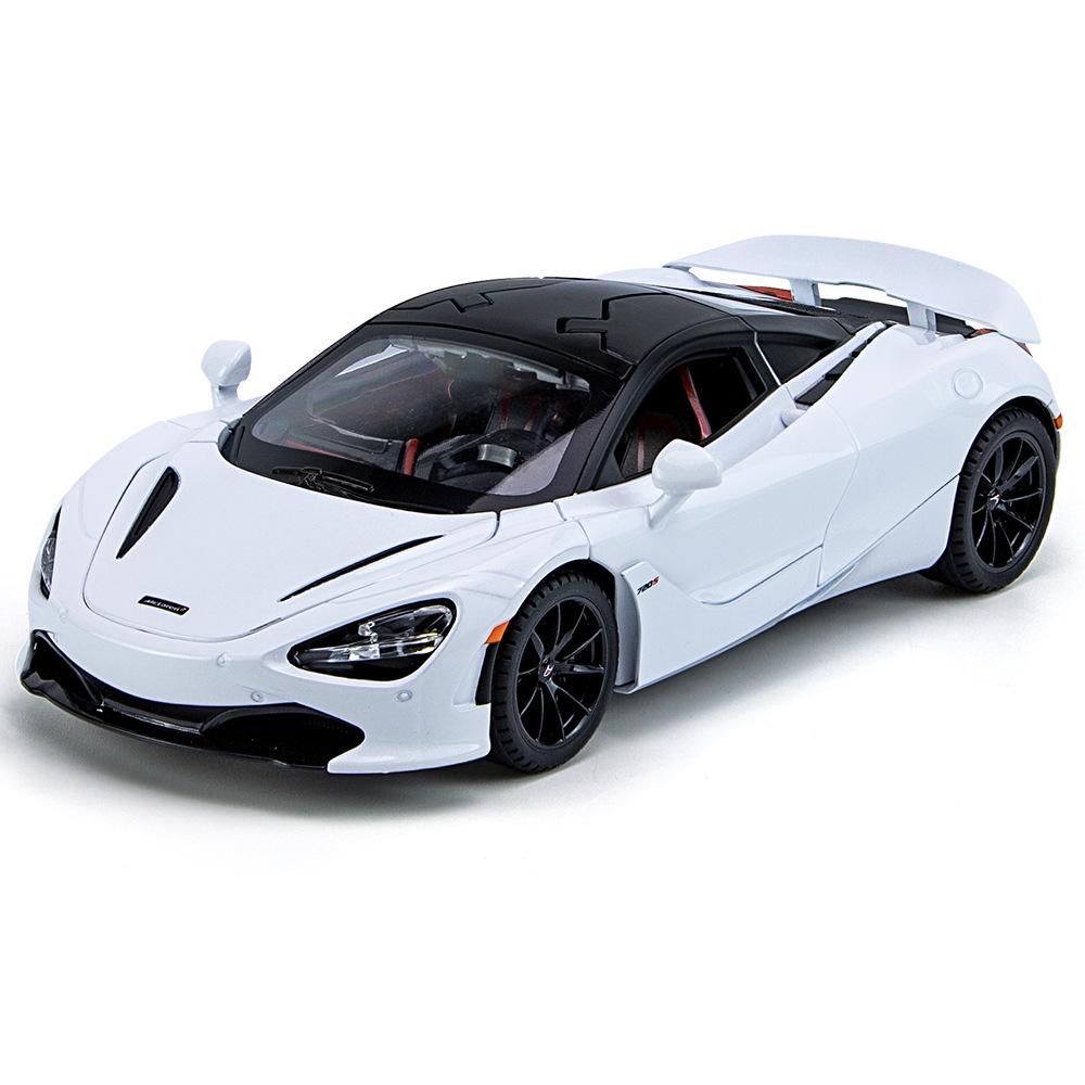 1/24 Scale McLaren 720S Sports Car Alloy Model Toys Simulation Diecasting Car with Sound and Light Pull Back Decorate Toys Boys Present
