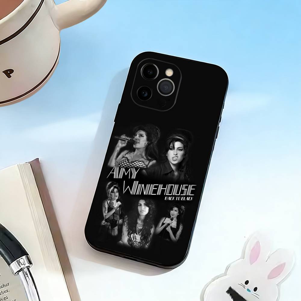 Y2K A-Amy Winehouse Phone Case Silicone Soft For IPhone 17 16 15 14 13 12 11 X XR Plus Pro Max Plus