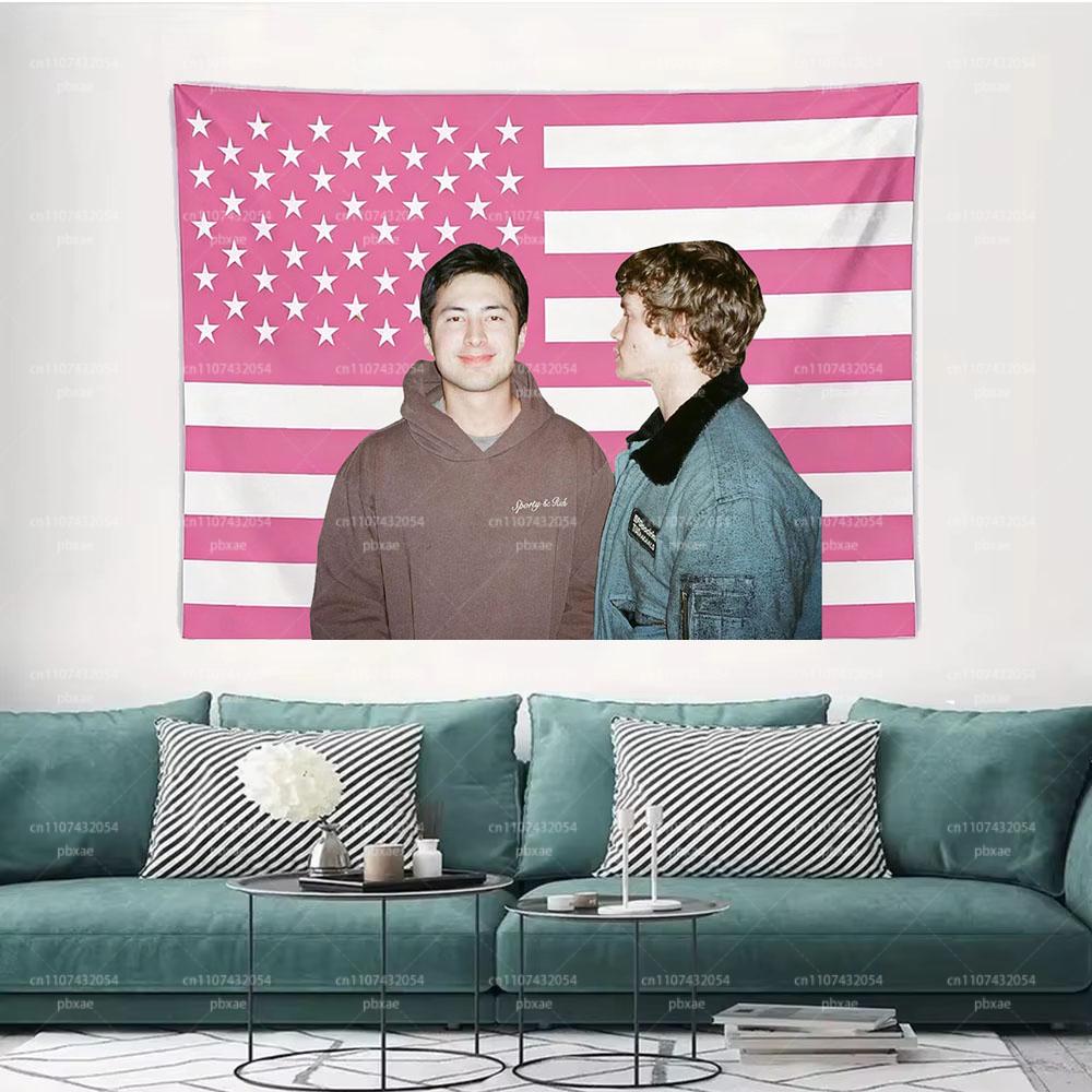 

Heated Rivalry Humorous Flag Tapestry Bar Bedroom Party Home Wall Decor 74x94cm(29x37in)