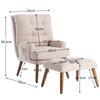 Lounge Chair with Footrest, Backrest Adjustable In 5 Stages, Reclinable, Chair with Side Tray