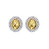 Elegant Retro Color Treasure Zircon Oval Ear Cuffs