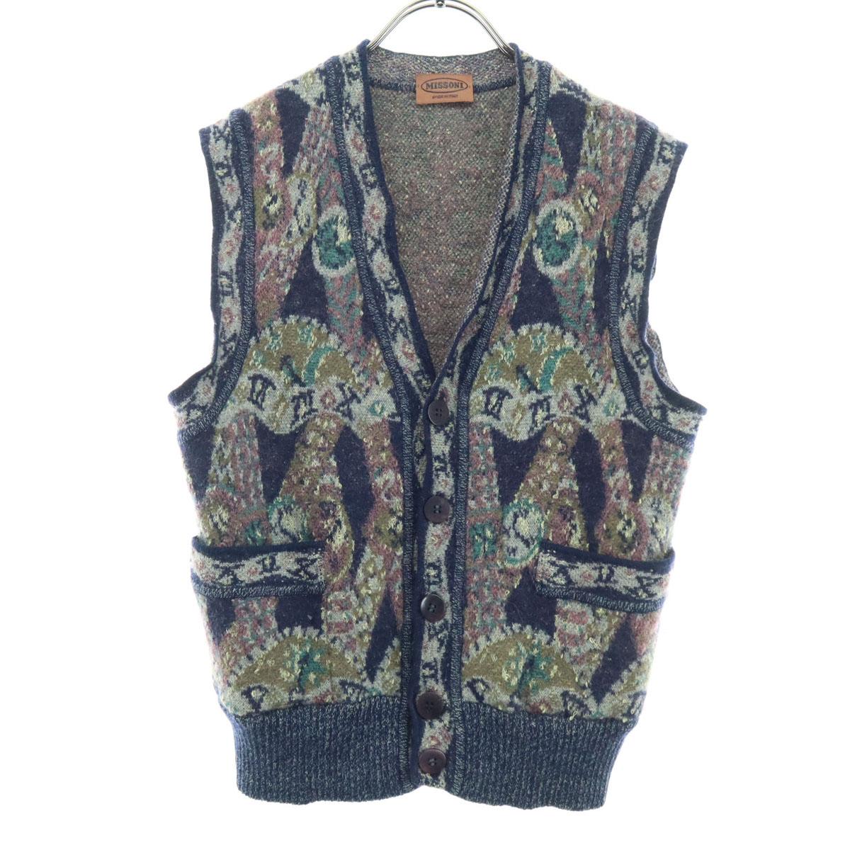 

Missoni Overall handle No sleeve Knit vest 50 Navy Women Used