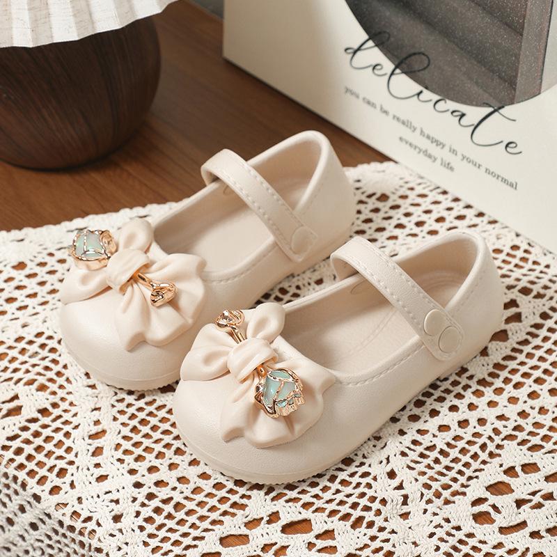 Prinzessinnen-Schleifenschuhe für Mädchen - Rutschfeste, stylische EVA-Flats für Frühling/Herbst