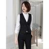 Gilet da Lavoro da Donna alla Moda Nero Slim Fit Giacca Gilet Casual Capo d'Abbigliamento Esterno