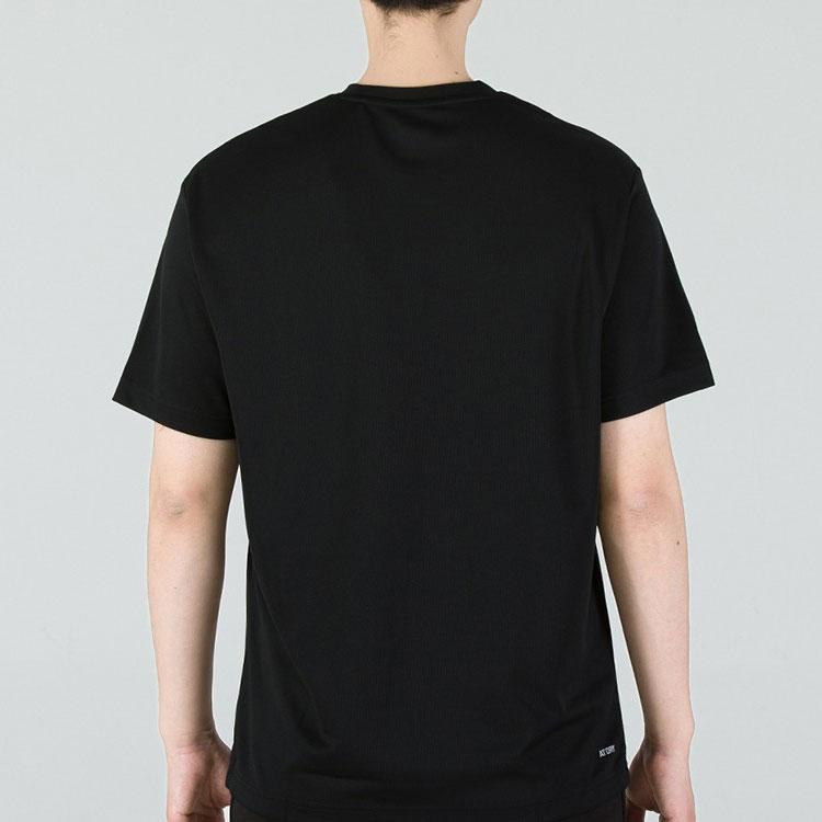 Li Ning Badminton Series Solid Color Logo Round Neck Breathable Short Sleeve T-Shirt Men Tops Black AHSR791-5