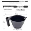 Eco-Friendly Black Hairdye Mixing Bowl - Round, Handheld, Salon-Grade