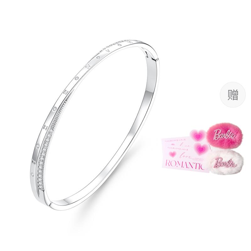 Barbie bracelet Roman numeral full of diamonds, shining stars, sky full of stars, elegant, fashionable and classic, versatile for daily T-Ba2512010 серебряный