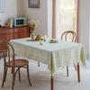 Tablecloth Decorative Cloth Meal Cotton And Linen Small Fresh Fabric Square Plaid Tablecloth Waterproof Coffee Table Cloth