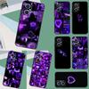 Purple Colour Neon Light Case For OPPO Reno 12 F 13 13F 11 8T 7 8 10 Pro OPPO Find X8 X6 Pro X3 X5 Lite Cover Funda