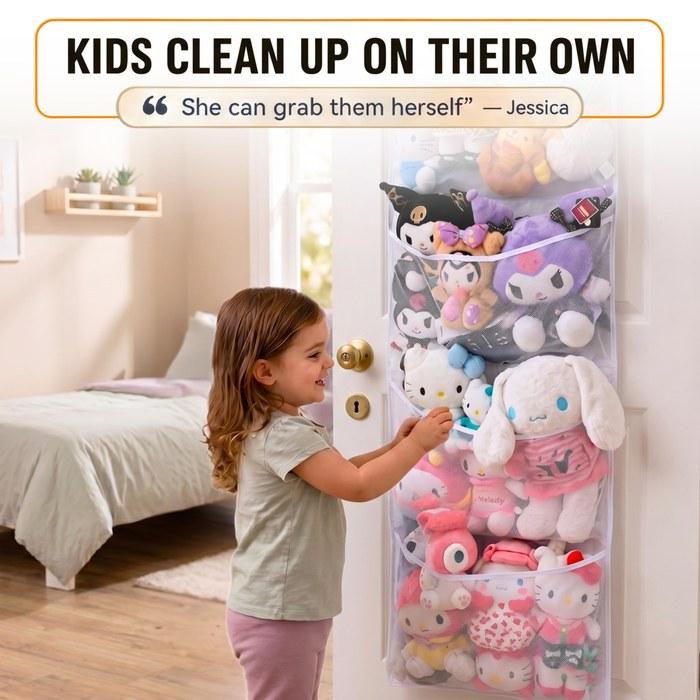 [Original] Plush Toy Storage (Patented) Door Hanging Storage, Plush Toy Storage Rack, Shelf, Hammock-Style Hanging Storage Net, Large Size
