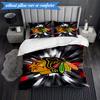3PCS Chicago-Blackhawks Logo Bedding Set,Including 1pc Duvet Cover And 2pcs Pillowcases Perfect for Bedroom, Dormitory, Fan Christmas Gift