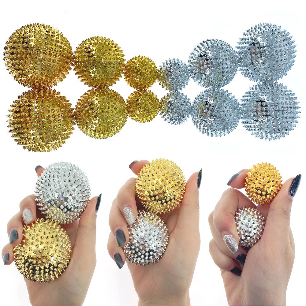 1 paar Yoga Fitness Ball Magnetfeldtherapie Massager Magnet Hand Akupunktur Ball Akupunkturpunkt Nadel Massage Männer Frauen Druckentlastung