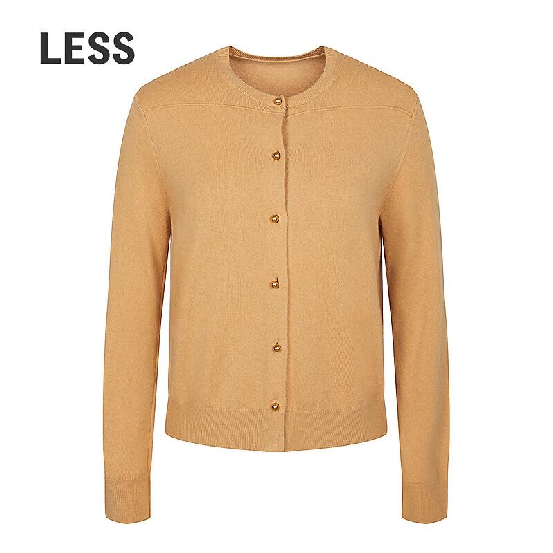 

LESS Women s 2025 Winter Round Neck Wool Cashmere Cardigan M