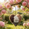 Heart Shape Iron Bird Nesting Materials Holder Nesting Heart 2PCS For Garden Decoration And Pet Bird Shelter Place