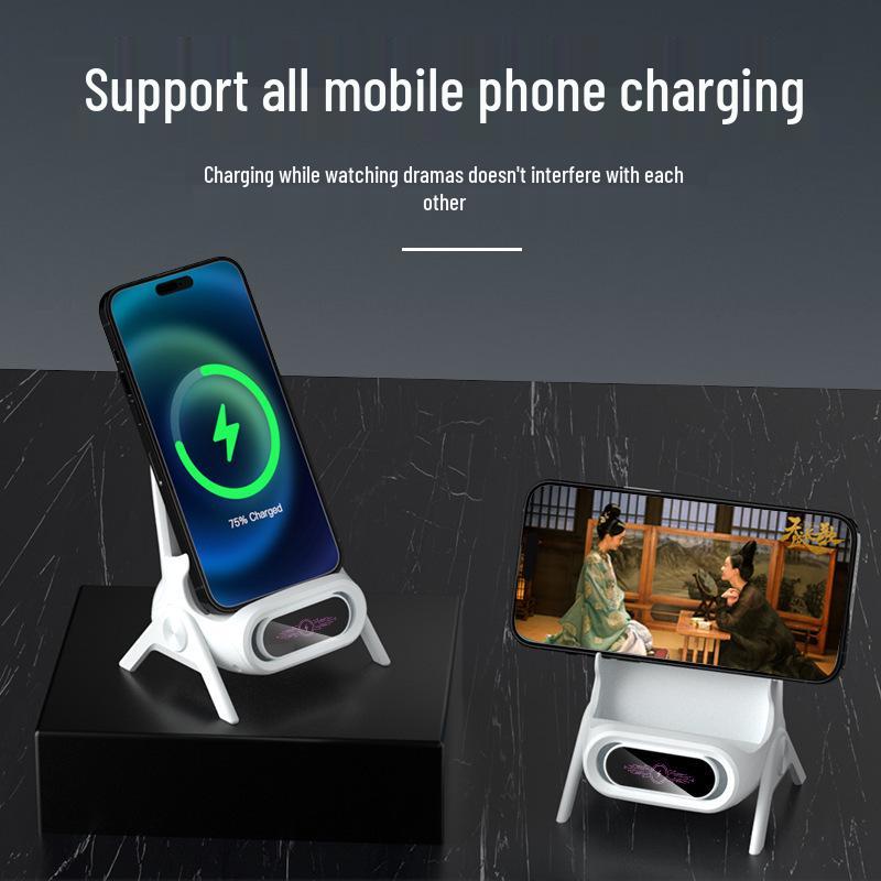 Original Brand Wireless Charger & Loudspeaker Stand with Automatic Horizontal and Vertical Sensing for Mobile Phones