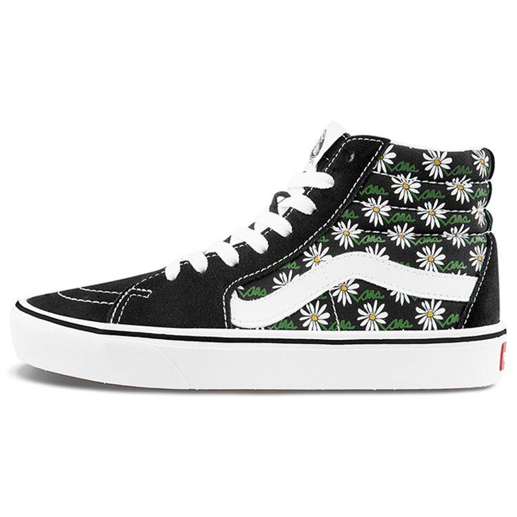 Vans Sk8 Print Pattern Shock Absorbing Durable Lightweight Breathable High Top Skate Shoes Unisex Skate Shoes Black VN0A3WMB49K