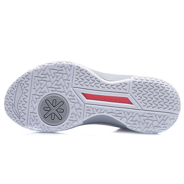 Li Ning Wowls Shock Absorbing Non-Slip Wear-Resistant Mid-Top Basketball Shoes Men Basketball Shoes White Gray ABBQ007-4