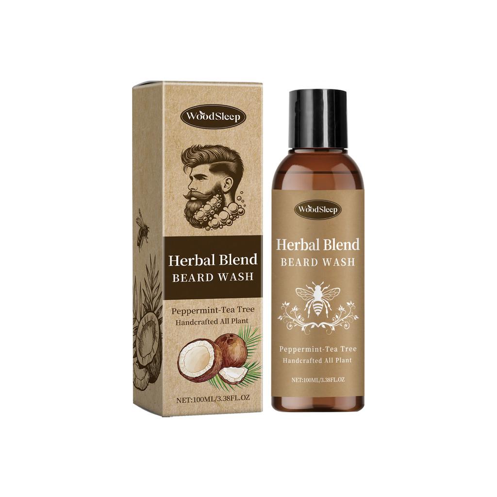 Woodsleep Men's Beard Care Set Nourishing Moisturizing Gentle Cleanser For Beard Maintenance