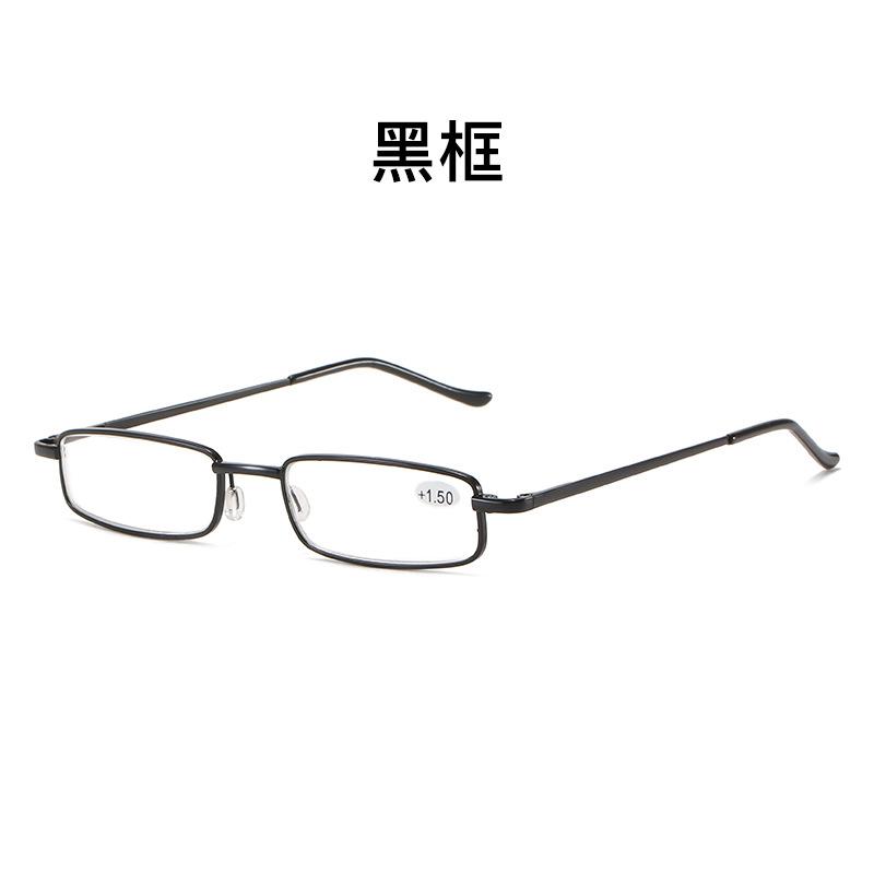 

Pen Holder Anti-Blue Reading Glasses Metal Spring Foot Ultra-Light Frame Portable Elderly Glasses +100