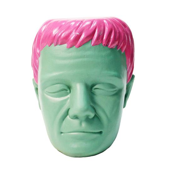 

Мужская голова фигурка Хэллоуин Розовые волосы Мужская голова Коллекционная статуэтка Скульптура Домашний офис Настольная Книжная полка Украшение Орнамент