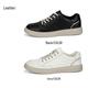 Men's Summer Perforated Leather Sneakers - Breathable Genuine Cowhide with Thick Sole