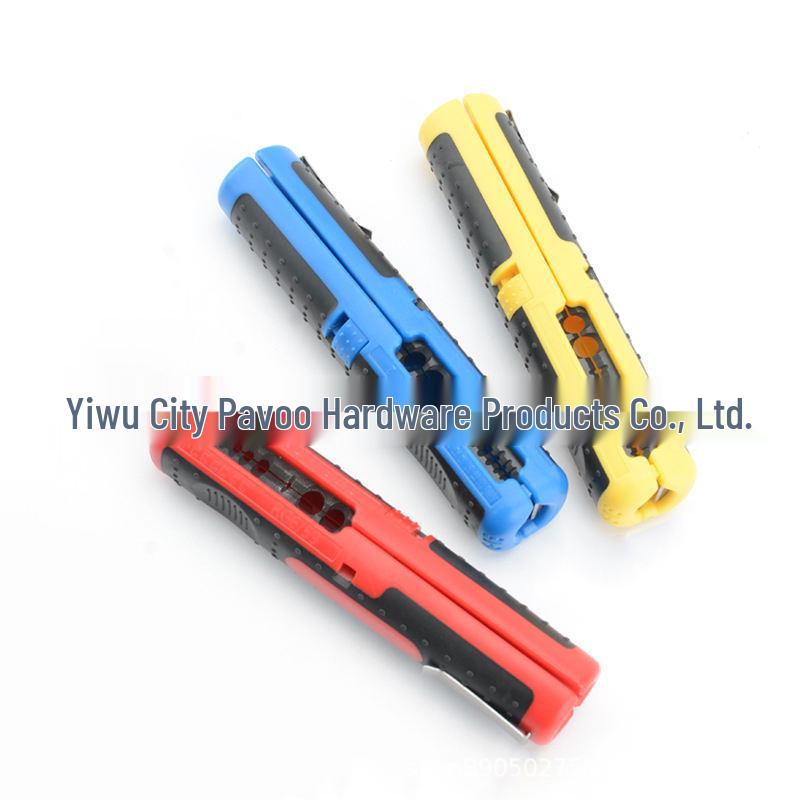 Pen-style Multi-functional Wire Stripper for Network and Coaxial Cables Red Pen-style Stripper